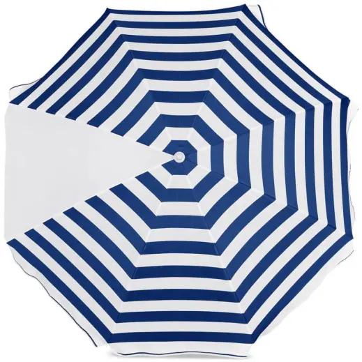 Serendipio Tanereef Stripe Beach Umbrella Navy Top